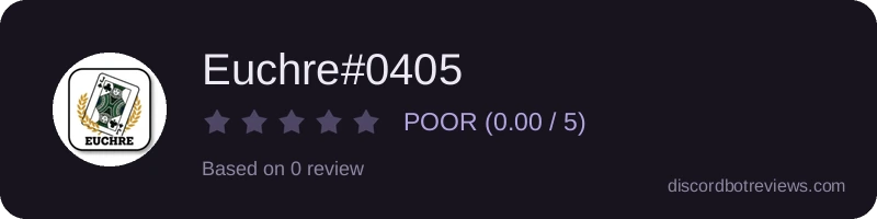 Rating widget preview for Euchre#0405
