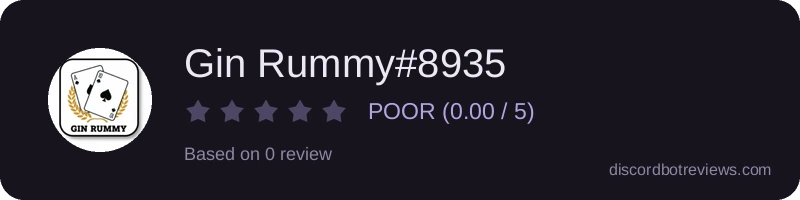Rating widget preview for Gin Rummy#8935