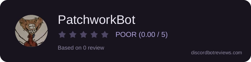 Rating widget preview for PatchworkBot