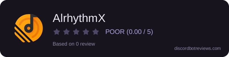 Rating widget preview for AlrhythmX