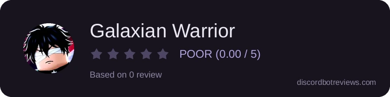Rating widget preview for Galaxian Warrior