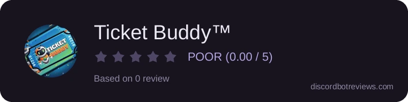 Rating widget preview for Ticket Buddy™