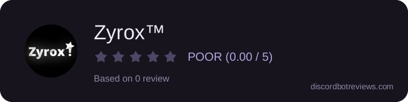 Rating widget preview for Zyrox™