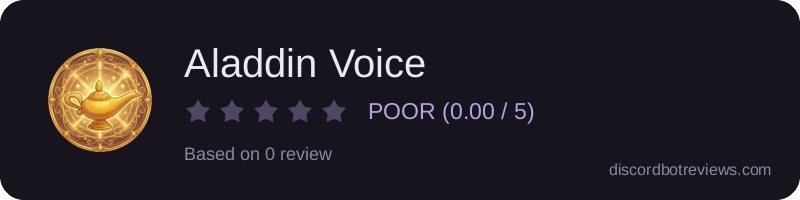 Rating widget preview for Aladdin Voice