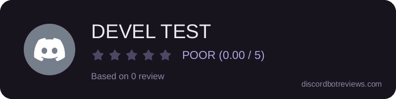 Rating widget preview for DEVEL TEST