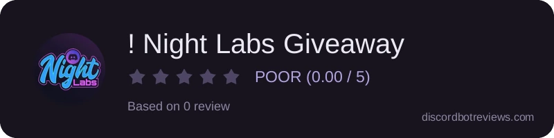 Rating widget preview for ! Night Labs Giveaway