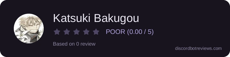 Rating widget preview for Katsuki Bakugou