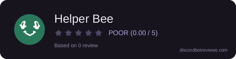 Rating widget preview for Helper Bee