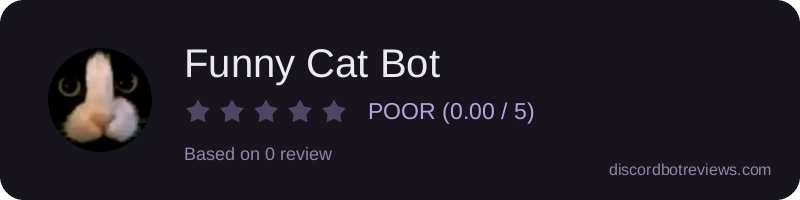 Rating widget preview for Funny Cat Bot