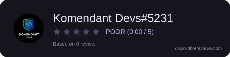 Rating widget preview for Komendant Devs#5231