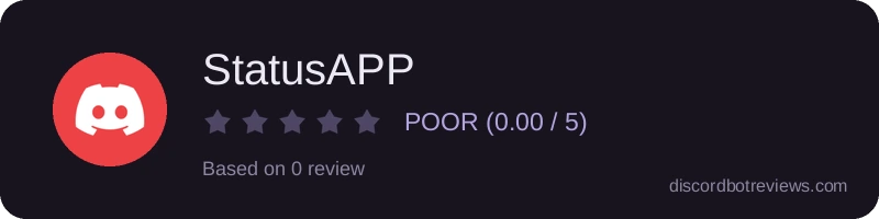 Rating widget preview for StatusAPP