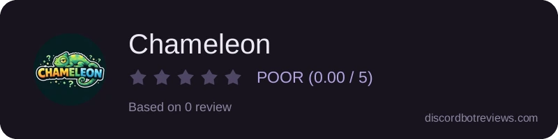 Rating widget preview for Chameleon