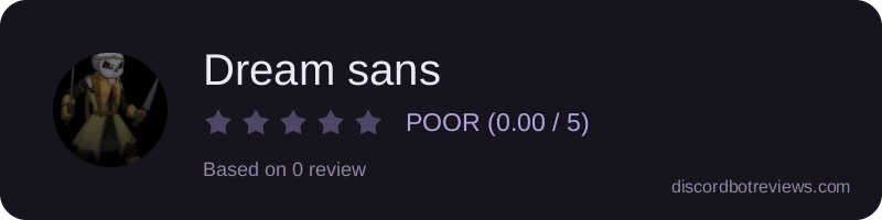 Rating widget preview for Dream sans
