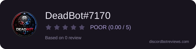 Rating widget preview for DeadBot#7170