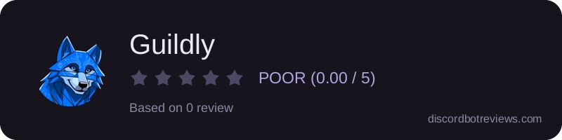 Rating widget preview for Guildly