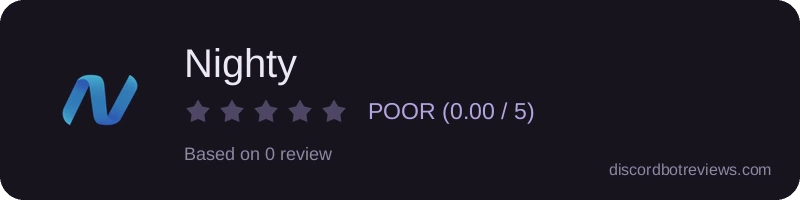 Rating widget preview for Nighty