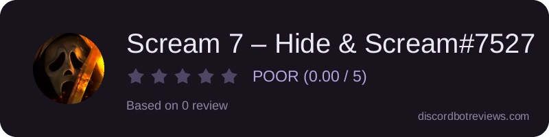 Rating widget preview for Scream 7 – Hide & Scream#7527