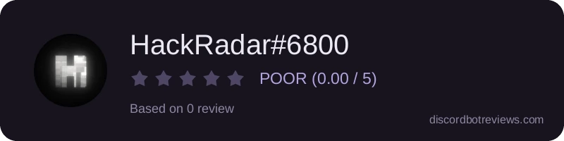 Rating widget preview for HackRadar#6800
