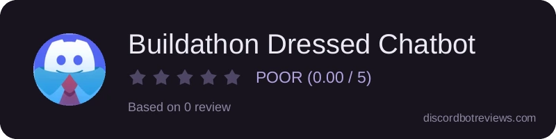 Rating widget preview for Buildathon Dressed Chatbot