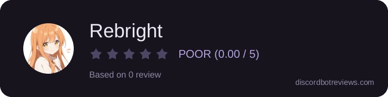 Rating widget preview for Rebright