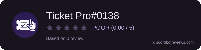 Rating widget preview for Ticket Pro#0138