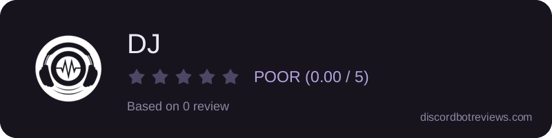 Rating banner for DJ