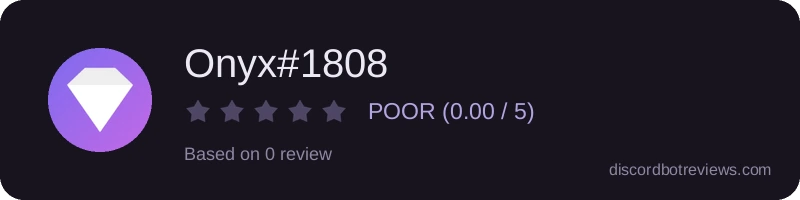 Rating banner for Onyx#1808