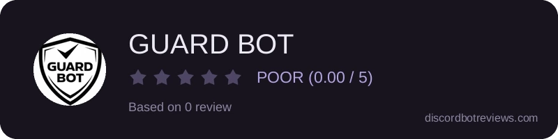 Rating widget preview for GUARD BOT