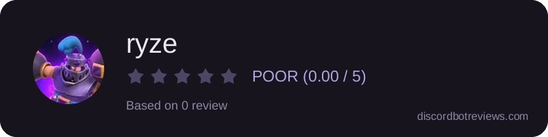Rating widget preview for ryze