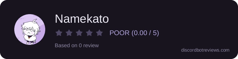 Rating widget preview for Namekato