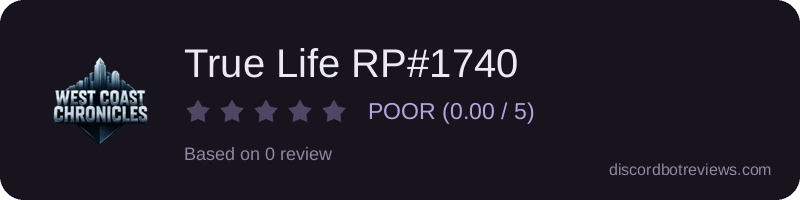 Rating banner for True Life RP#1740