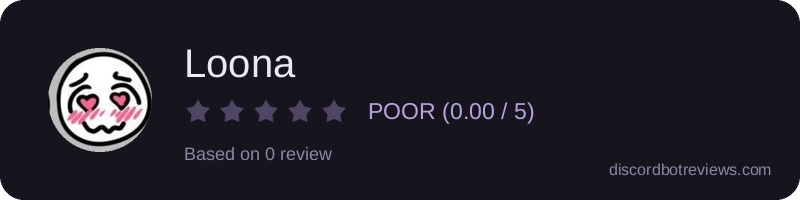 Rating widget preview for Loona