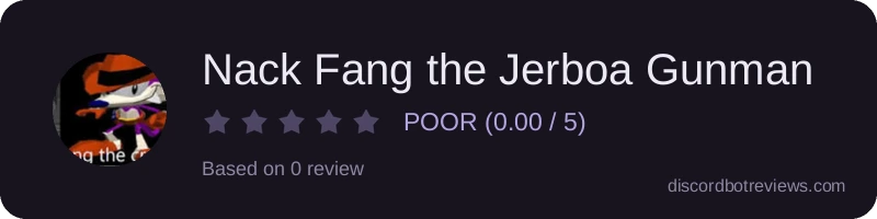 Rating banner for Nack Fang the Jerboa Gunman 