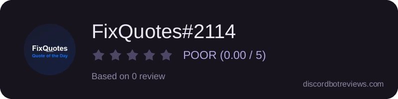 Rating widget preview for FixQuotes#2114