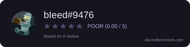 Rating banner for bIeed#9476