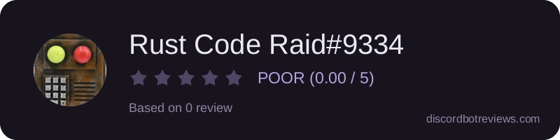 Rating widget preview for Rust Code Raid#9334