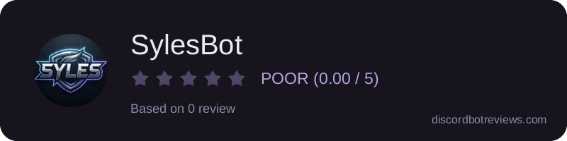 Rating widget preview for SylesBot