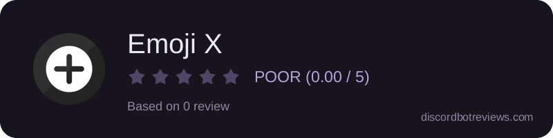 Rating banner for Emoji X
