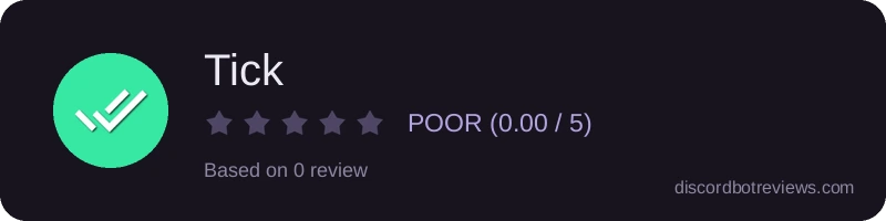 Rating widget preview for Tick