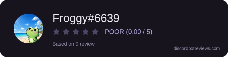 Rating widget preview for Froggy#6639