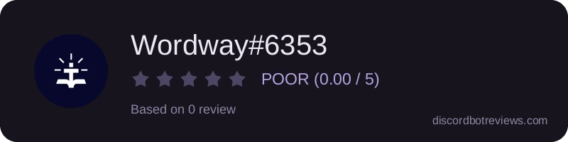 Rating widget preview for Wordway#6353