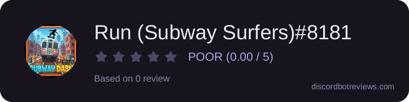 Rating widget preview for Run (Subway Surfers)#8181