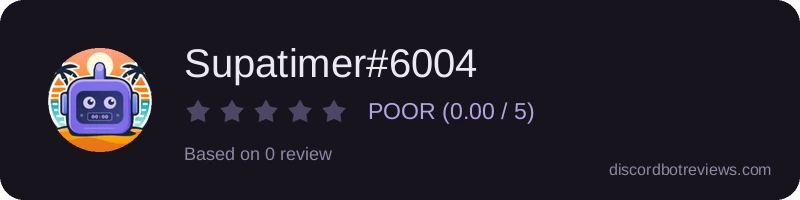 Rating widget preview for Supatimer#6004