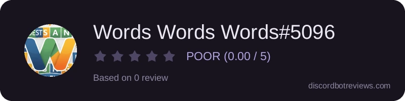 Rating widget preview for Words Words Words#5096