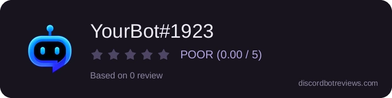 Rating widget preview for YourBot#1923