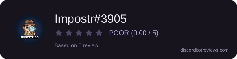 Rating widget preview for Impostr#3905