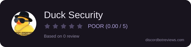 Rating widget preview for Duck Security