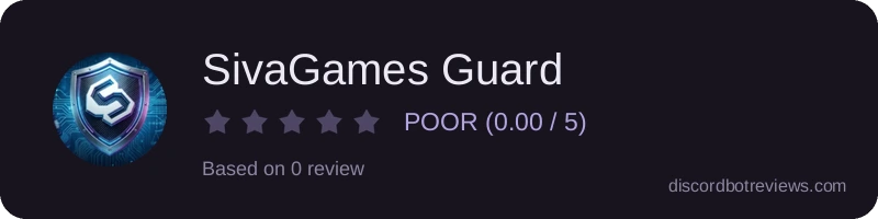 Rating widget preview for SivaGames Guard