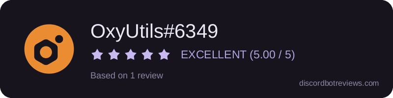 Rating banner for OxyUtils#6349
