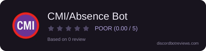 Rating widget preview for CMI/Absence Bot